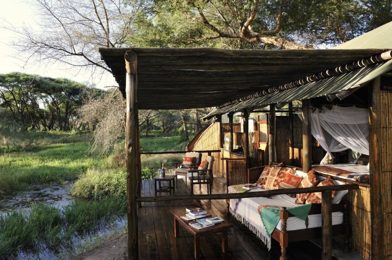 Sambia, Lower Zambezi Nationalpark, Old Mondoro Camp, Chalet