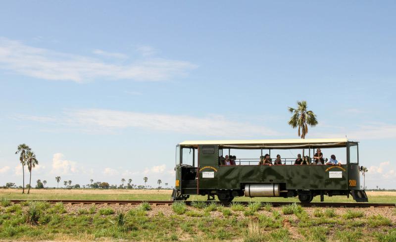 Simbabwe, Hwange Nationalpark, Elephant Express