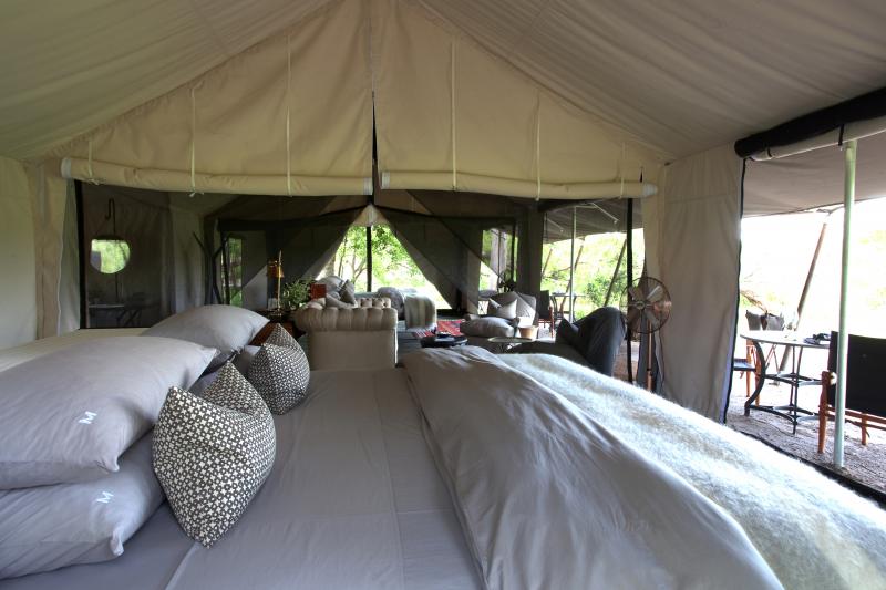 Botswana, Moremi Game Reserve, Machaba Camp, Familienzelt