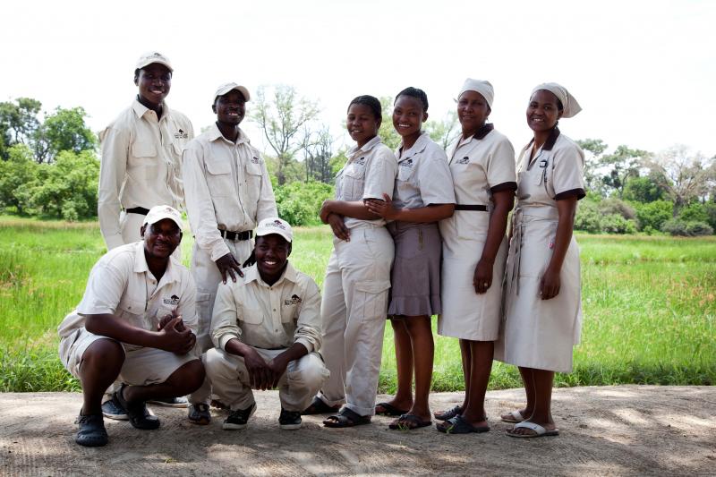 Botswana, Moremi Game Reserve, Machaba Camp, Freundliches Camp Personal