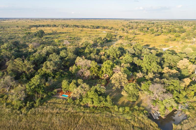 Botswana, Moremi Game Reserve, Camp Moremi, Arealblick