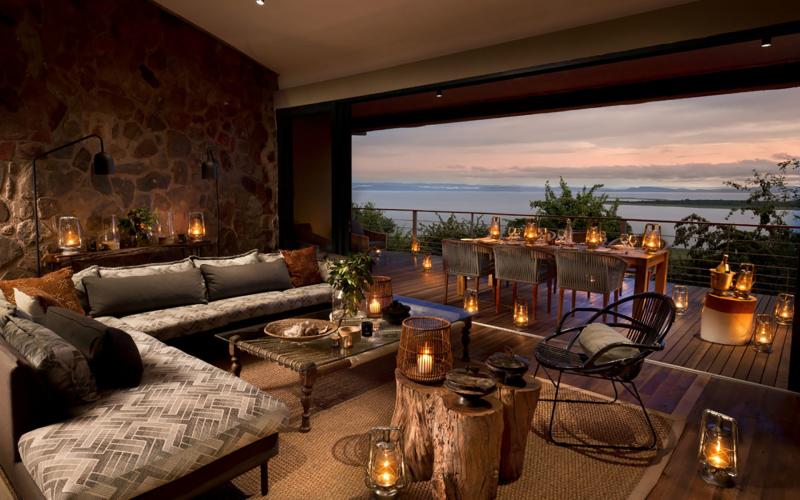 Simbabwe, Lake Kariba, Bumi Hills Safari Lodge, Kingfisher-Cottage