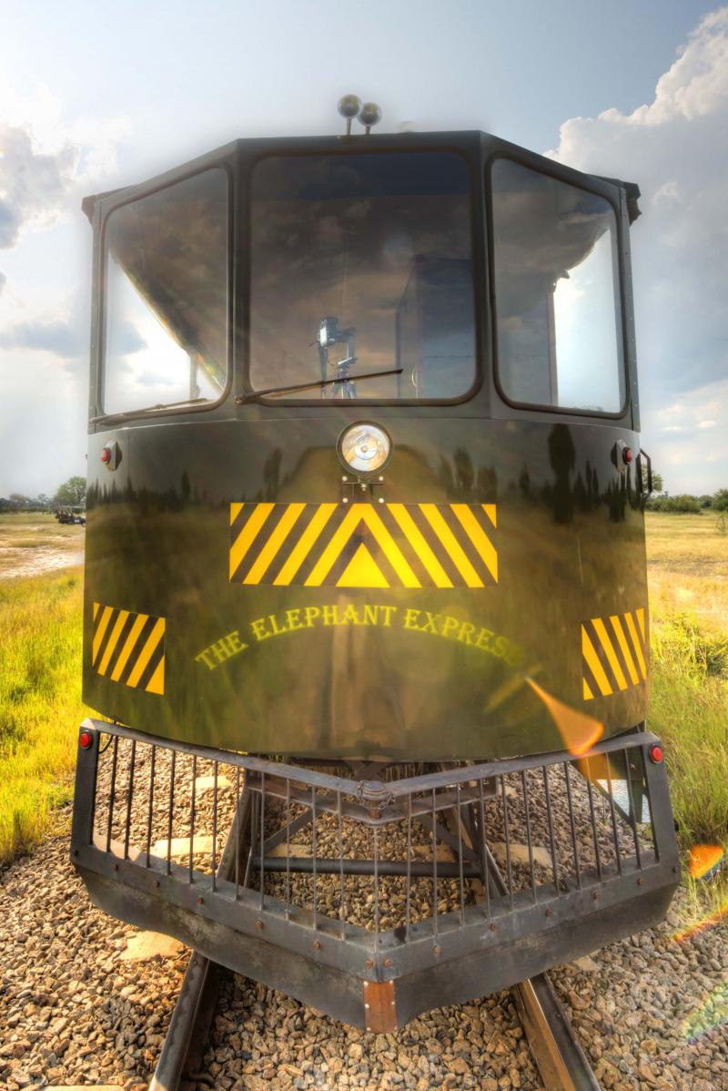 Simbabwe, Hwange Nationalpark, Elephant Express