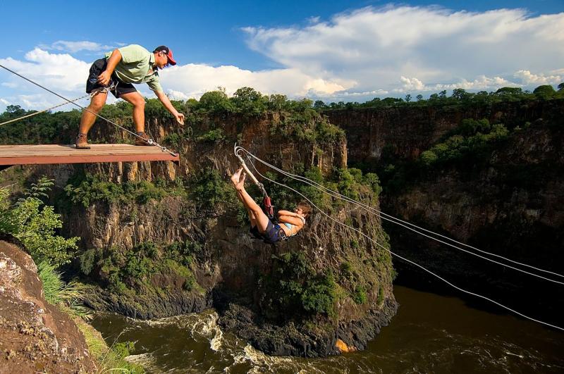 Simbabwe, Victoria Falls, Ilala Lodge, Aktivitäten, Bungee Jumping