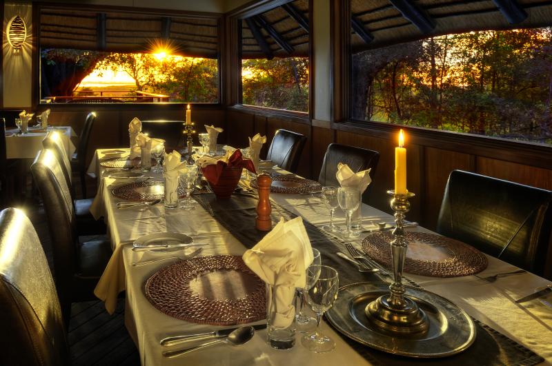 Botswana, Moremi Game Reserve, Camp Moremi, Speisebereich