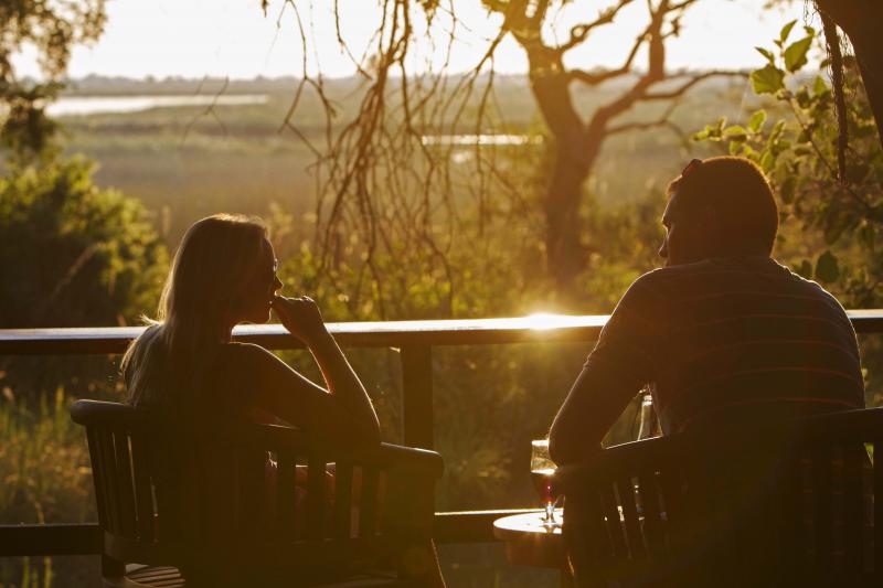 Botswana, Moremi Game Reserve, Camp Moremi, Aussichtsdeck