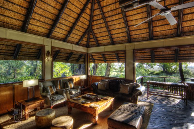 Botswana, Moremi Game Reserve, Camp Moremi, Lounge