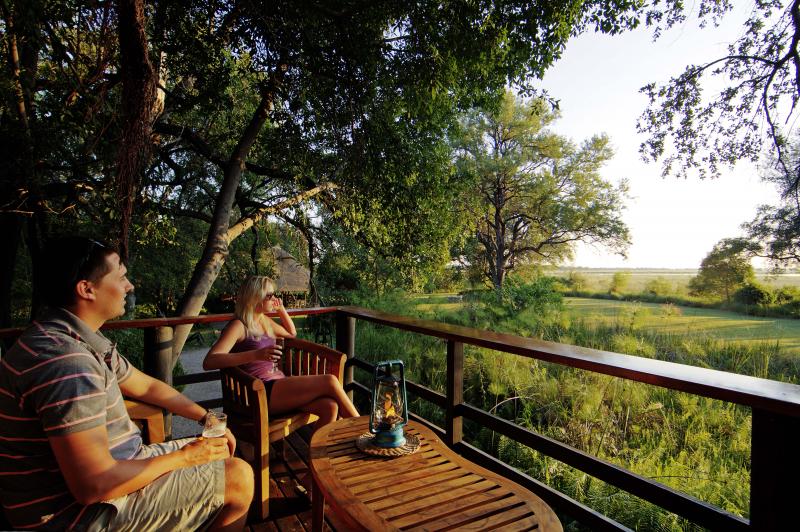 Botswana, Moremi Game Reserve, Camp Moremi, Aussichtsdeck