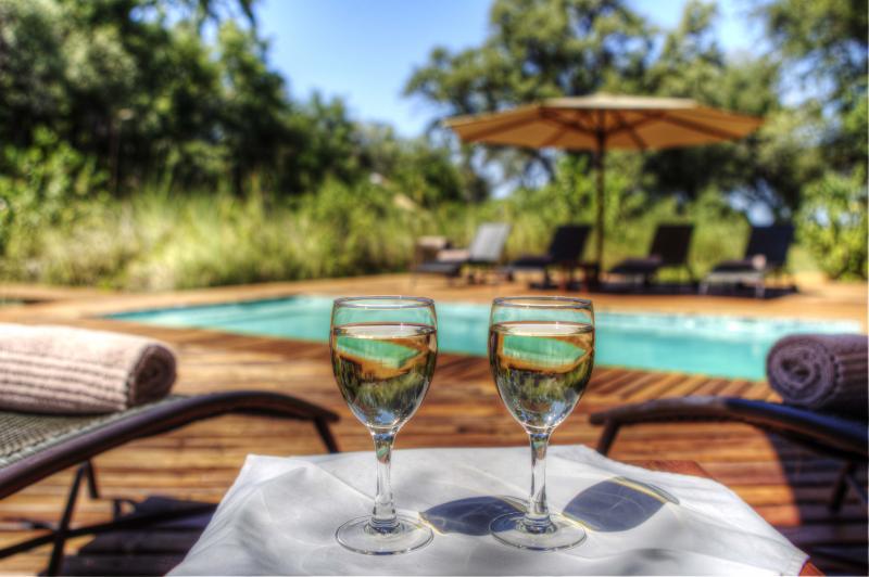 Botswana, Moremi Game Reserve, Camp Moremi, Pool