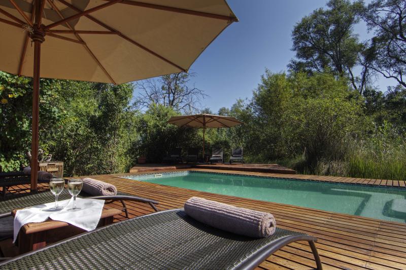 Botswana, Moremi Game Reserve, Camp Moremi, Pool