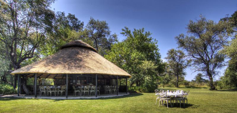 Botswana, Moremi Game Reserve, Camp Moremi, Teehaus