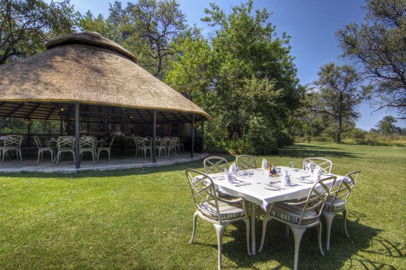 Botswana, Moremi Game Reserve, Camp Moremi, Teehaus