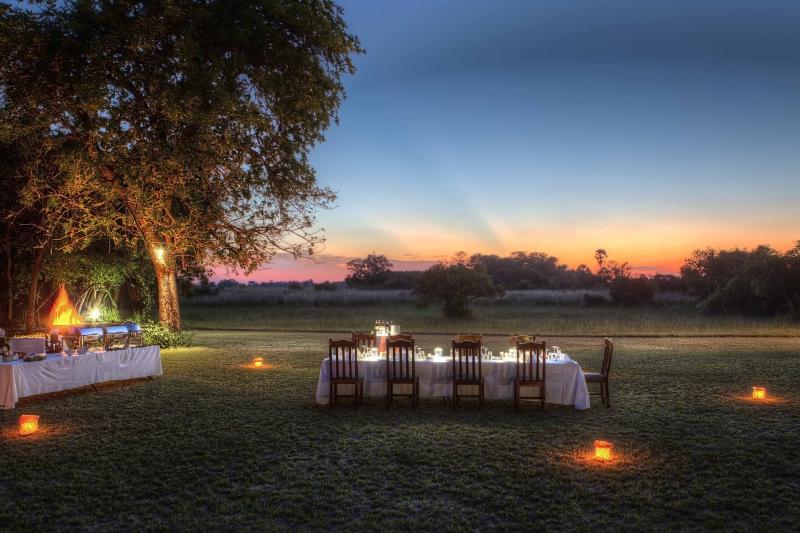 Botswana, Okavango Delta, Camp Okavango, Bushdinner
