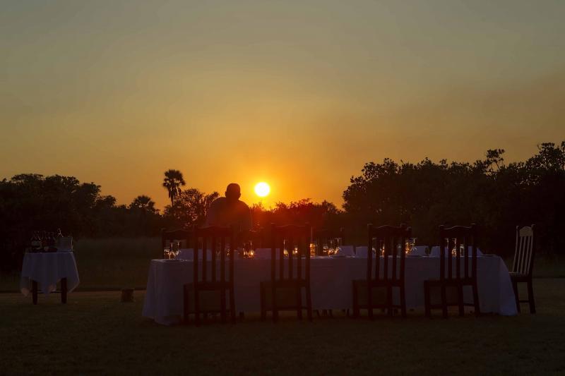 Botswana, Okavango Delta, Camp Okavango, Bushdinner