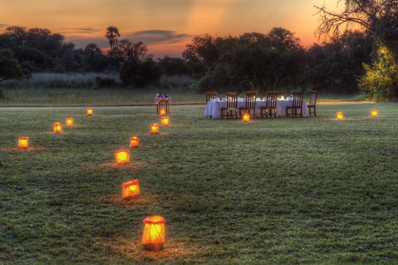 Botswana, Okavango Delta, Camp Okavango, Bushdinner