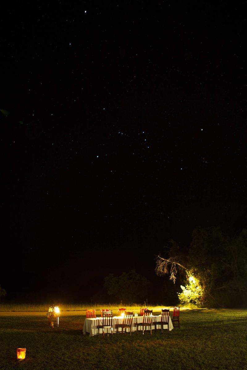 Botswana, Okavango Delta, Camp Okavango, Bushdinner
