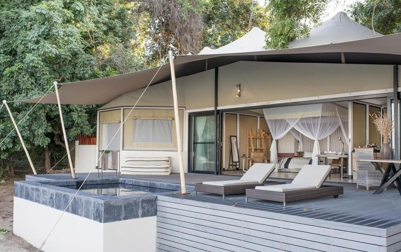 Sambia, Lower Zambezi Nationalpark, Sausage Tree Camp, Luxury Suite