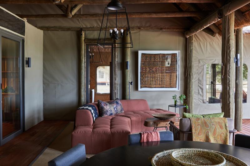 Sambia, South Luangwa Nationalpark, KuKaya Camp, Lounge