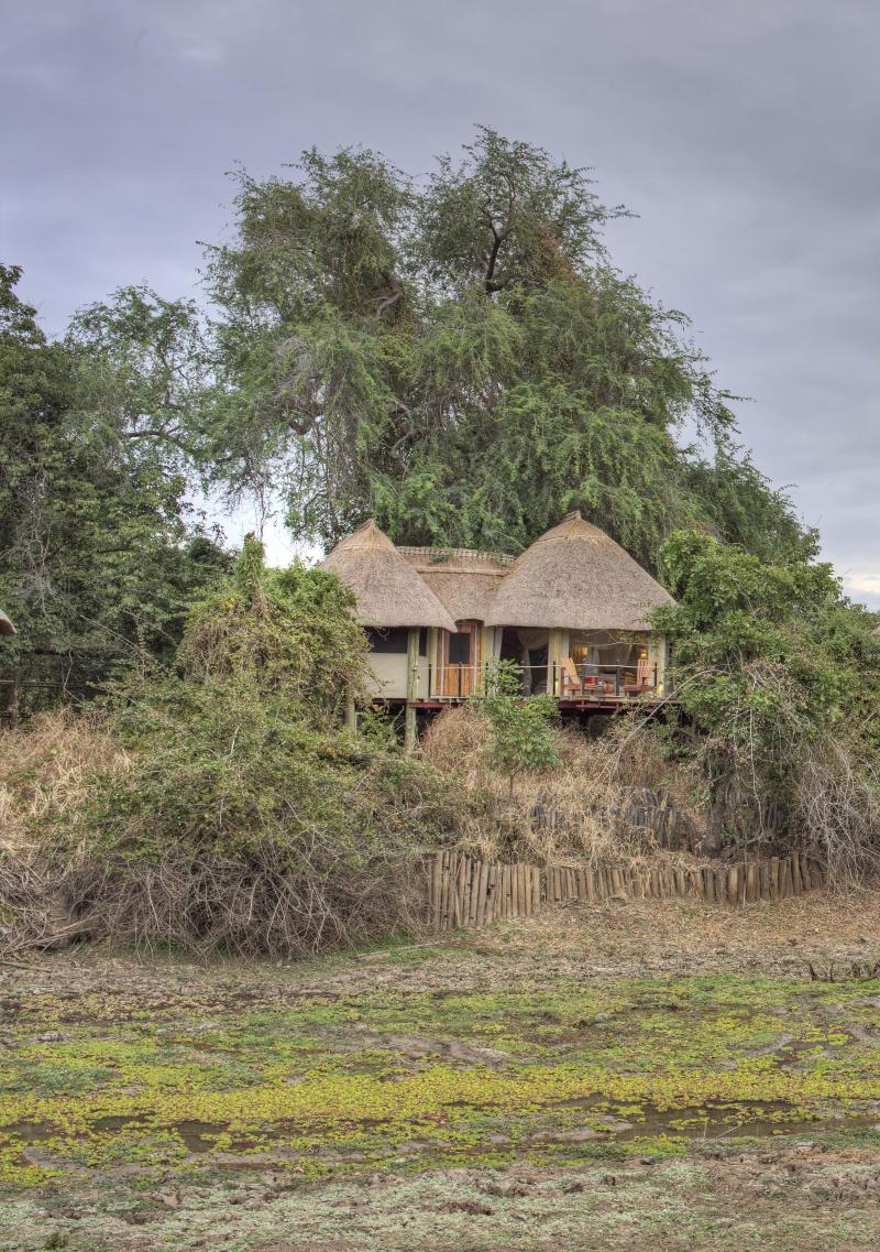 Sambia, Luangwa Nationalpark, Lions Camp, Campansicht