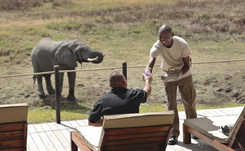 Sambia, Luangwa Nationalpark, Lions Camp, Aussichtsdeck