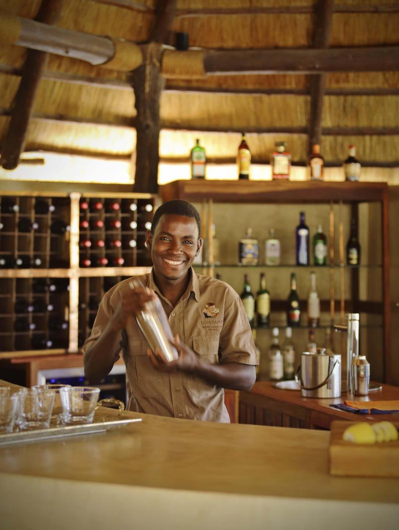 Sambia, Luangwa Nationalpark, Lions Camp, Bar