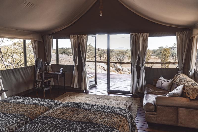Namibia, Khorixas, Ohorongo Tented Camp, Tent Oryx
