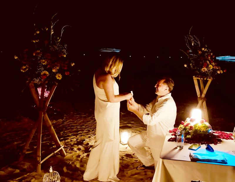 Mauritius, Nordwest Küste, Turtle Bay, The Oberoi Beach Resort, Heiratsantrag