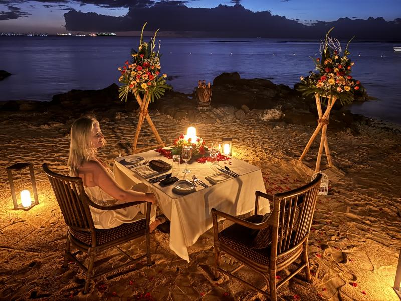 Mauritius, Nordwest Küste, Turtle Bay, The Oberoi Beach Resort, Private Dinner