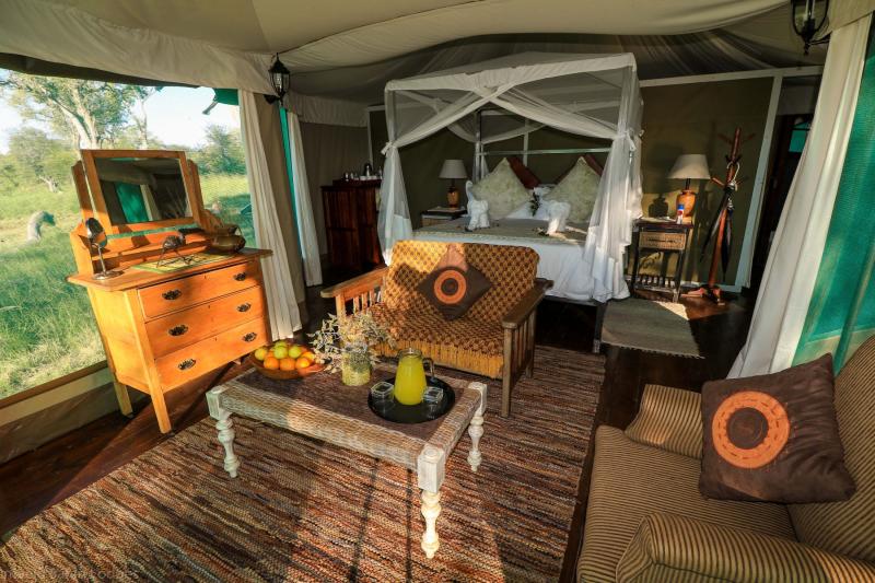 Simbabwe, Hwange NP, Bomani Tented Lodge
